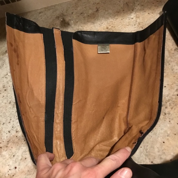 Blondo Aqua Protect Black Tall Leather Riding Boots - Picture 12 of 16